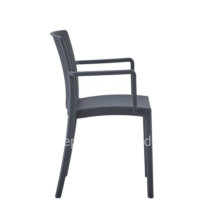 POLYPROPYLENE ARMCHAIR IDA HM6127.03 GREY 41,3x54,2x81,8Hcm.
