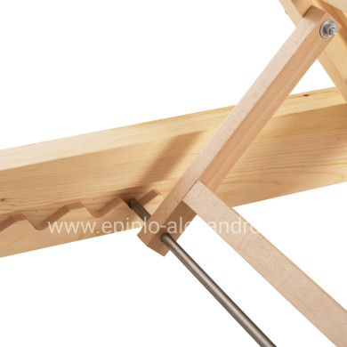 BEACH LOUNGER LOW IKARIA HM6115.01 PINE WOOD IN NATURAL 80x208x32-100Hcm.