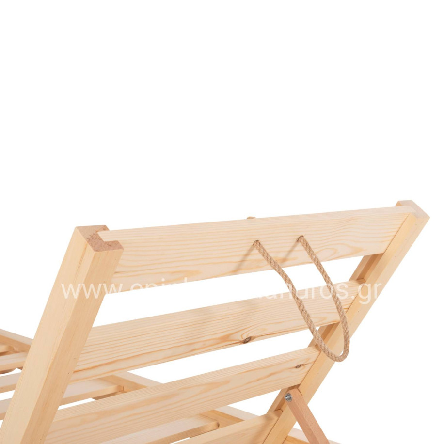 BEACH LOUNGER LOW IKARIA HM6115.01 PINE WOOD IN NATURAL 80x208x32-100Hcm.