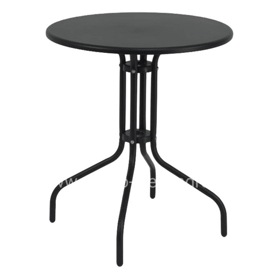 OUTDOOR ROUND TABLE BLACK HM5973.03 METALLIC IN BLACK Φ60x70Hcm.
