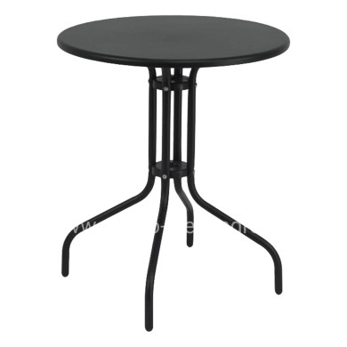 OUTDOOR ROUND TABLE BLACK HM5973.03 METALLIC IN BLACK Φ60x70Hcm.