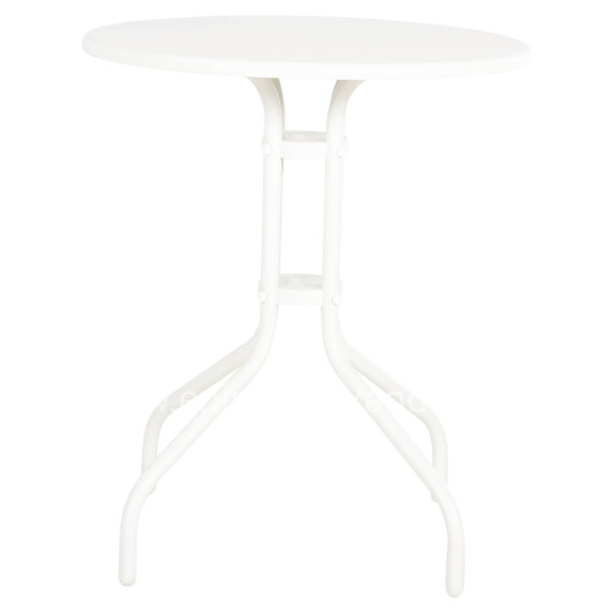 OUTDOOR ROUND TABLE LINO HM5973.02 METALLIC IN WHITE Φ60x70Hcm.
