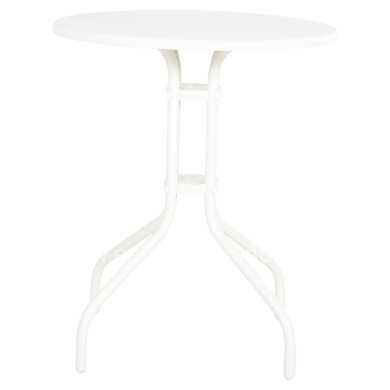 OUTDOOR ROUND TABLE LINO HM5973.02 METALLIC IN WHITE Φ60x70Hcm.
