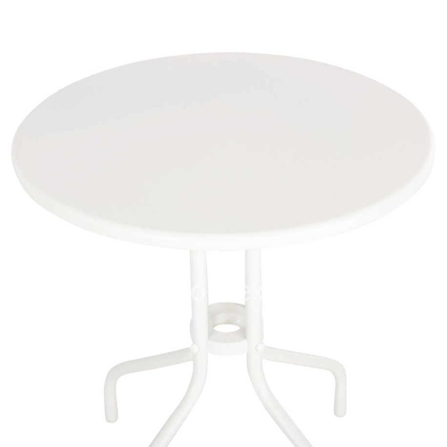 OUTDOOR ROUND TABLE LINO HM5973.02 METALLIC IN WHITE Φ60x70Hcm.