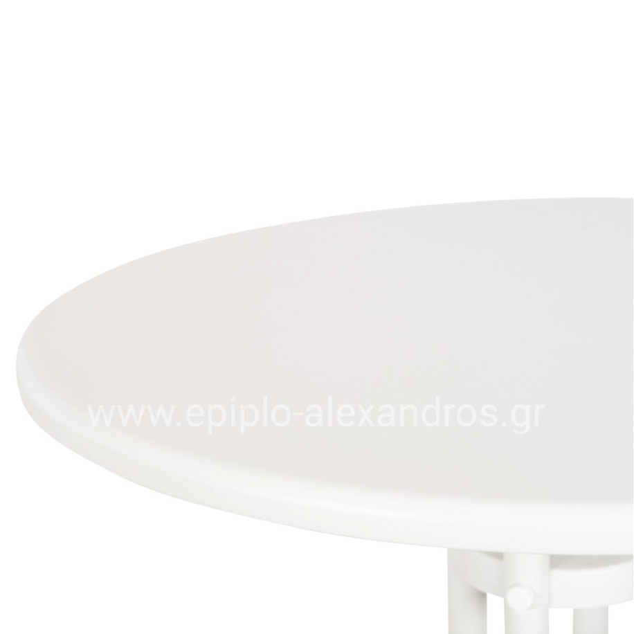 OUTDOOR ROUND TABLE LINO HM5973.02 METALLIC IN WHITE Φ60x70Hcm.