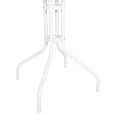 OUTDOOR ROUND TABLE LINO HM5973.02 METALLIC IN WHITE Φ60x70Hcm.