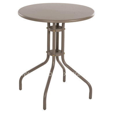 OUTDOOR ROUND TABLE LINO HM5973.04 METALLIC IN CHAMPAGNE COLOR Φ60x70Hcm.