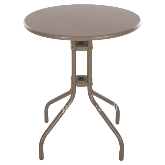 OUTDOOR ROUND TABLE LINO HM5973.04 METALLIC IN CHAMPAGNE COLOR Φ60x70Hcm.