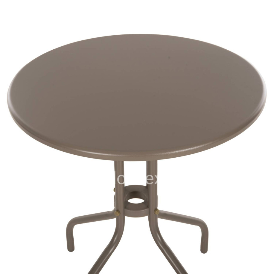 OUTDOOR ROUND TABLE LINO HM5973.04 METALLIC IN CHAMPAGNE COLOR Φ60x70Hcm.