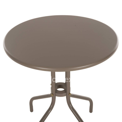 OUTDOOR ROUND TABLE LINO HM5973.04 METALLIC IN CHAMPAGNE COLOR Φ60x70Hcm.