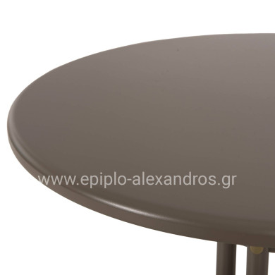 OUTDOOR ROUND TABLE LINO HM5973.04 METALLIC IN CHAMPAGNE COLOR Φ60x70Hcm.