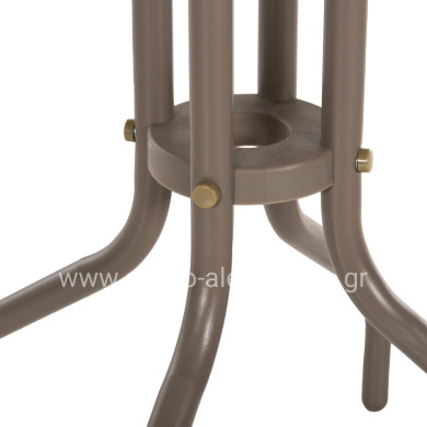 OUTDOOR ROUND TABLE LINO HM5973.04 METALLIC IN CHAMPAGNE COLOR Φ60x70Hcm.