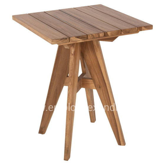 OUTDOOR SQUARE DINING TABLE LEO HM9860.11 TEAK WOOD 60x60x75Hcm.