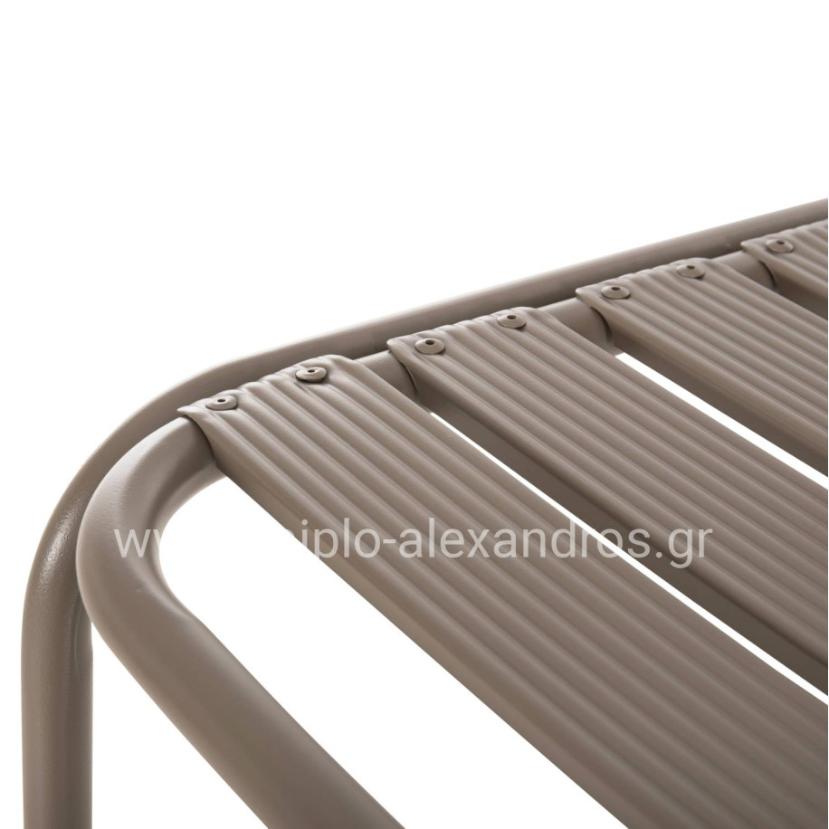 BAR STOOL MEDIUM HEIGHT LAURA HM6065.04 METAL FRAME AND ALUMINUM IN CHAMPAGNE COLOR 58.5x58x104H