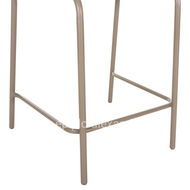 BAR STOOL MEDIUM HEIGHT LAURA HM6065.04 METAL FRAME AND ALUMINUM IN CHAMPAGNE COLOR 58.5x58x104H