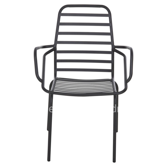 ARMCHAIR OUTDOOR FREE HM6045 METALLC BLACK 61x53x87Hcm.