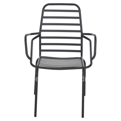 ARMCHAIR OUTDOOR FREE HM6045 METALLC BLACK 61x53x87Hcm.