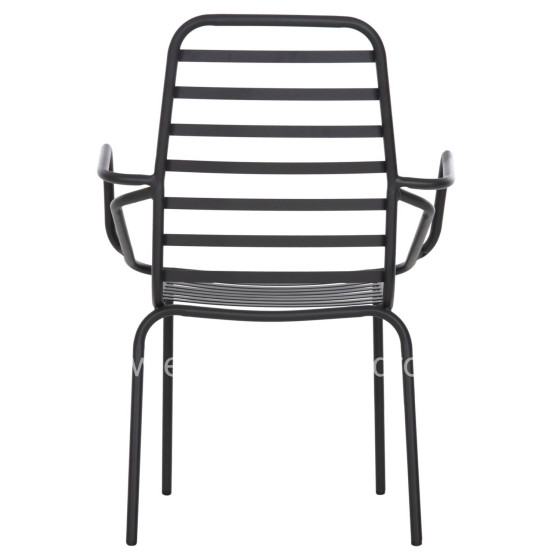 ARMCHAIR OUTDOOR FREE HM6045 METALLC BLACK 61x53x87Hcm.