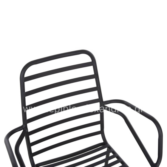 ARMCHAIR OUTDOOR FREE HM6045 METALLC BLACK 61x53x87Hcm.