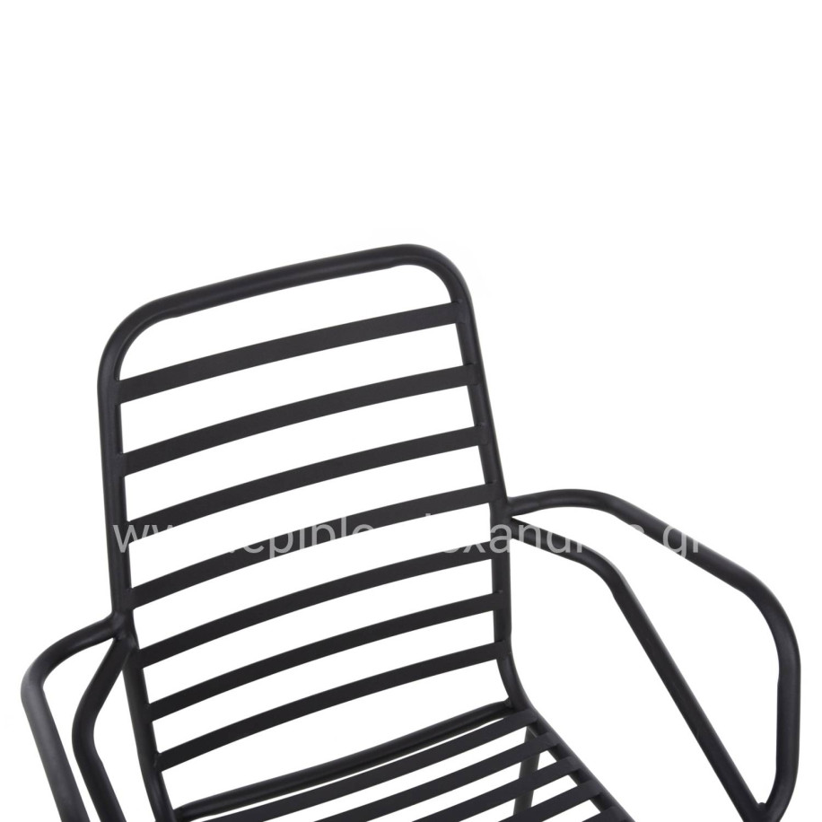 ARMCHAIR OUTDOOR FREE HM6045 METALLC BLACK 61x53x87Hcm.