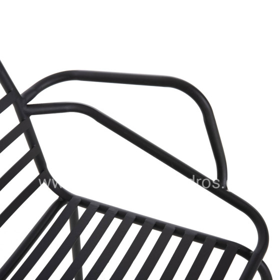 ARMCHAIR OUTDOOR FREE HM6045 METALLC BLACK 61x53x87Hcm.