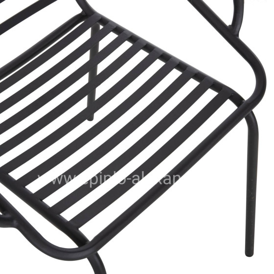 ARMCHAIR OUTDOOR FREE HM6045 METALLC BLACK 61x53x87Hcm.