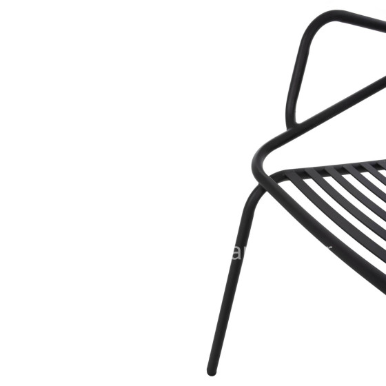 ARMCHAIR OUTDOOR FREE HM6045 METALLC BLACK 61x53x87Hcm.