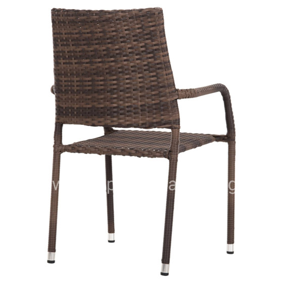 ARMCHAIR OUTDOOR MORNER HM6074.01 METAL-BROWN WICKER 55x58x87H