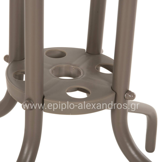 OUTDOOR TABLE SQUARE FIGO HM5036.04 CHAMPAGNE METAL-GLASS TABLETOP 70Χ70Χ72.5Hcm