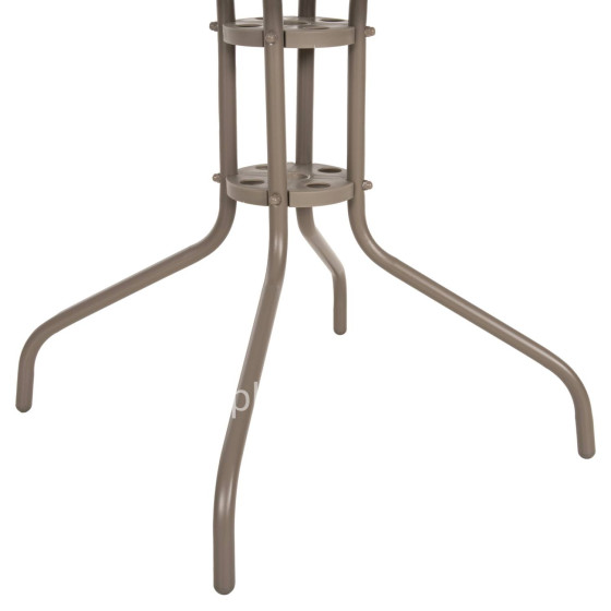 OUTDOOR TABLE SQUARE FIGO HM5036.04 CHAMPAGNE METAL-GLASS TABLETOP 70Χ70Χ72.5Hcm