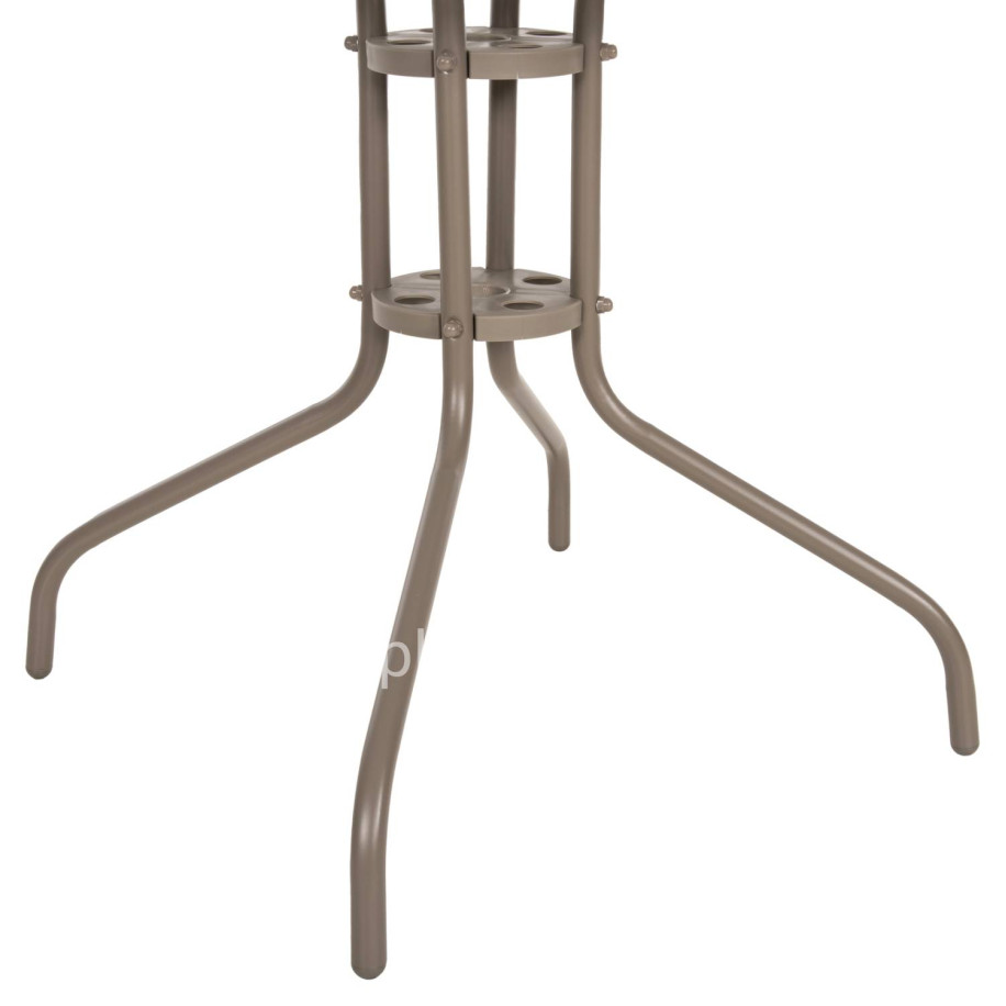 OUTDOOR TABLE SQUARE FIGO HM5036.04 CHAMPAGNE METAL-GLASS TABLETOP 70Χ70Χ72.5Hcm