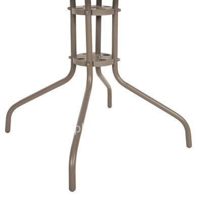 OUTDOOR TABLE SQUARE FIGO HM5036.04 CHAMPAGNE METAL-GLASS TABLETOP 70Χ70Χ72.5Hcm