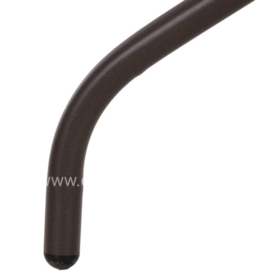 OUTDOOR TABLE SQUARE FIGO HM5972.02 BROWN METAL-GLASS TABLETOP 80Χ80Χ71Hcm