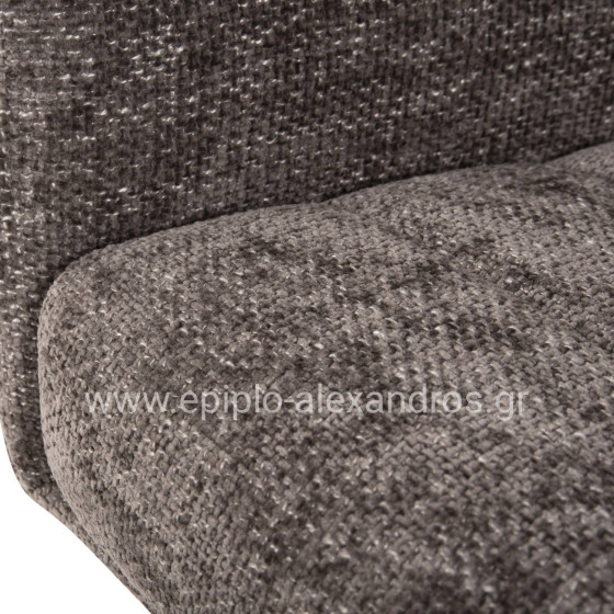 DINING ARMCHAIR GAZER HM9845.03 GREY FABRIC-RUBBERWOOD LEGS 66x63x91Hcm.