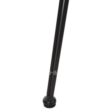 BAR STOOL MED.HEIGHT ALLEGRA HM5643.11 METAL&CUSHION BLACK-WICKER BEIGE 50x55x103Hcm.