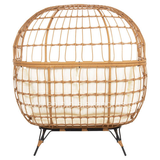 ΠΟΛΥΘΡΟΝΑ ΦΩΛΙΑ MIAMI 2 ΑΤΟΜΩΝ ΤΥΠΟΥ RATTAN HM5870.11 132.5x90x154Υεκ