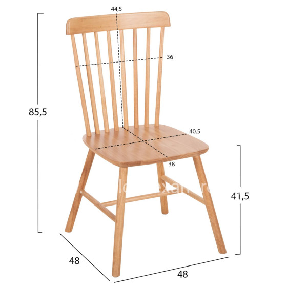 DINING CHAIR LUCIEN HM8645.01 BEECH WOOD IN NATURAL WOOD COLOR 48x48x85,5Η cm