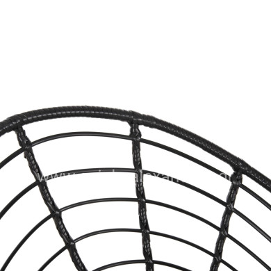 ARMCHAIR NEST-TYPE ALLEGRA HM5458.12 BLACK METAL-WICKER IN BLACK 73x78x88H cm.