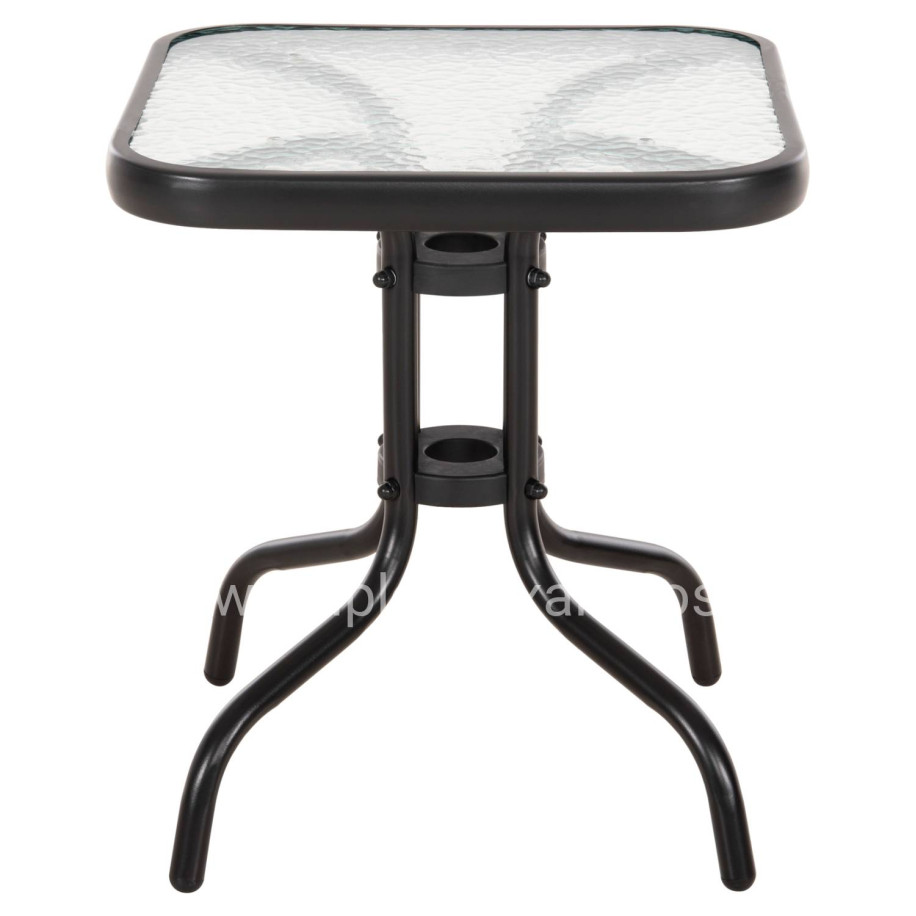 COFFEE TABLE FIGO HM6067.03 METAL IN BLACK-TEMPERED GLASS TOP 45x45x51Hcm.