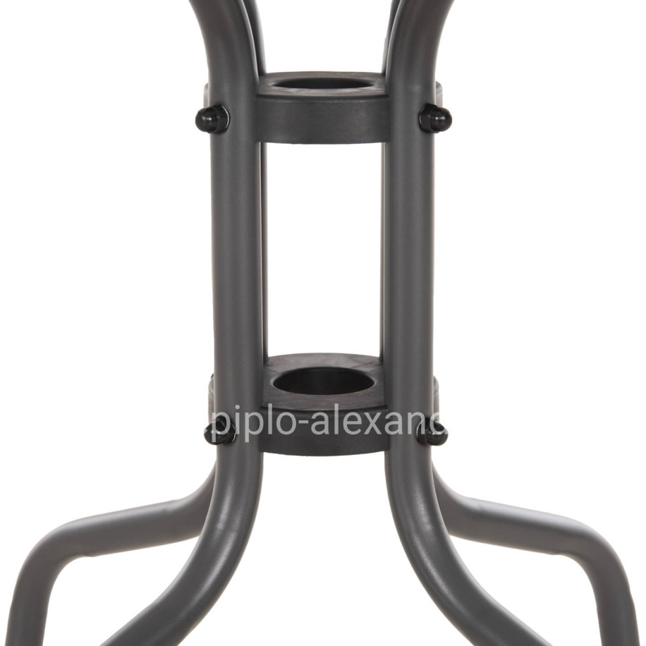 COFFEE TABLE FIGO HM6067.01 METAL IN GREY-TEMPERED GLASS TOP 45x45x51Hcm.