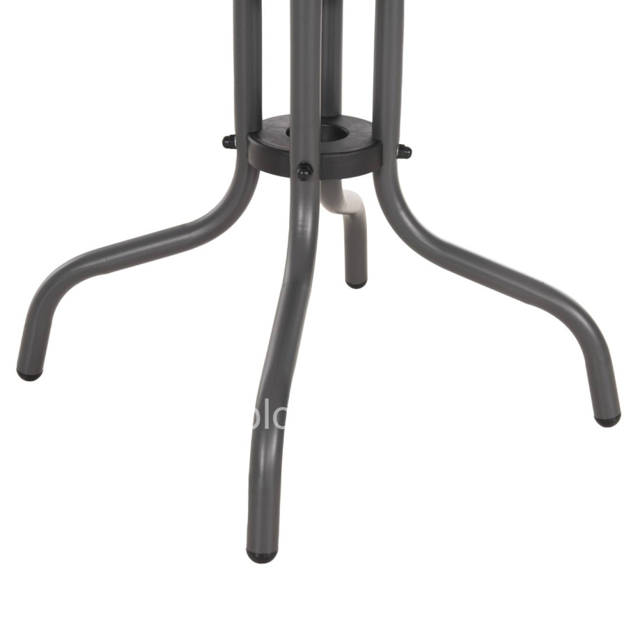 COFFEE TABLE FIGO HM6067.01 METAL IN GREY-TEMPERED GLASS TOP 45x45x51Hcm.