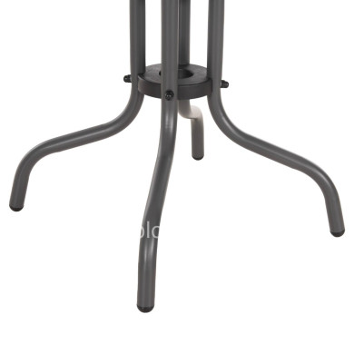 COFFEE TABLE FIGO HM6067.01 METAL IN GREY-TEMPERED GLASS TOP 45x45x51Hcm.