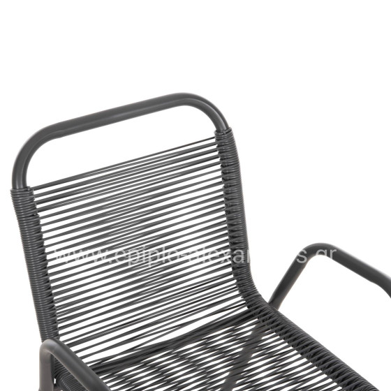 ΠΟΛΥΘΡΟΝΑ ΕΞ.ΧΩΡΟΥ AVRIL HM5968.01 ΜΕΤΑΛΛΟ ΚΑΙ ΣΥΝΘ.RATTAN ΣΕ ΓΚΡΙ 54,5x56x78Υεκ.