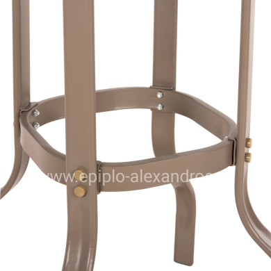BAR TABLE SQUARE FIGGY HM6066.04 METALLIC CHAMPAGNE-COLORED-TEMPERED GLASS 60x60x100Hcm.