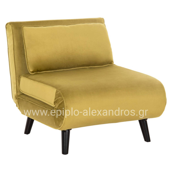 ARMCHAIR-BED BRAXTON HM8425.23 OLIVE GREEN VELVET 78x88x78Hcm.