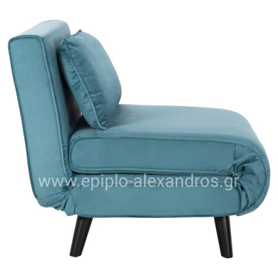 ΠΟΛΥΘΡΟΝΑ ΚΡΕΒΑΤΙ BRAXTON HM8425.25 ΒΕΛΟΥΔΟ ΣΕ ΧΡΩΜΑ ΜΕΝΤΑ 78x88x78Υεκ.