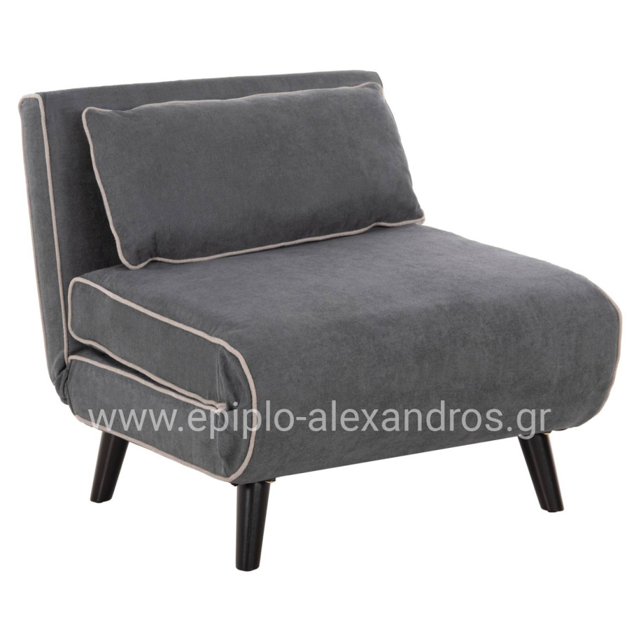 ΠΟΛΥΘΡΟΝΑ ΚΡΕΒΑΤΙ BRAXTON HM8425.10 ΣΚΟΥΡΟ ΓΚΡΙ ΥΦΑΣΜΑ 78x88x78Υεκ.