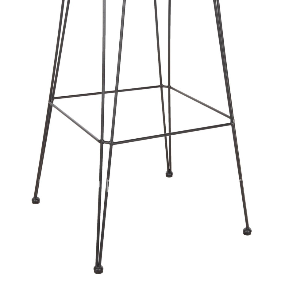 BAR STOOL (HIGH SEAT) ALLEGRA HM5640.11 P.E.RATTAN IN BEIGE-BLACK METAL 54x55x108Hcm.