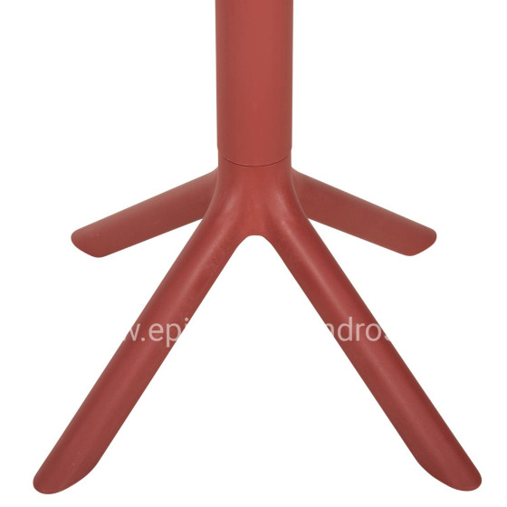 ROUND POLYPROPYLENE TABLE TERRIN HM6124.16 RED Φ61x77Hcm.