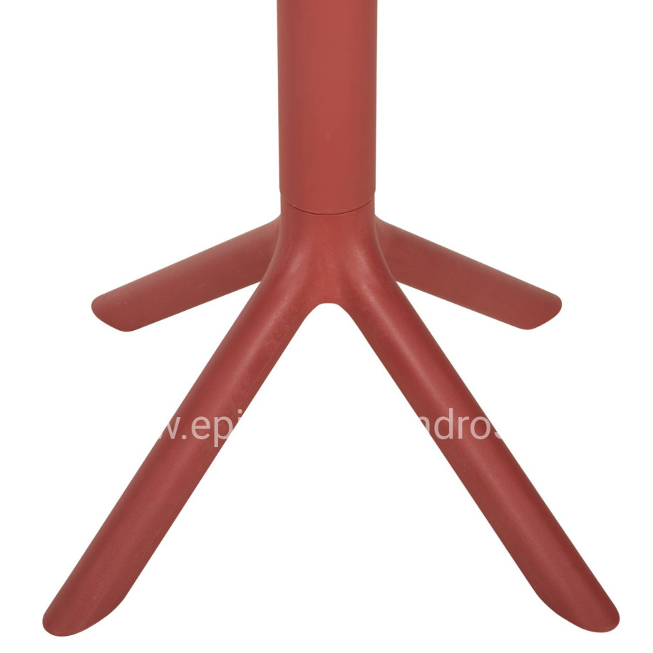 ROUND POLYPROPYLENE TABLE TERRIN HM6124.16 RED Φ61x77Hcm.